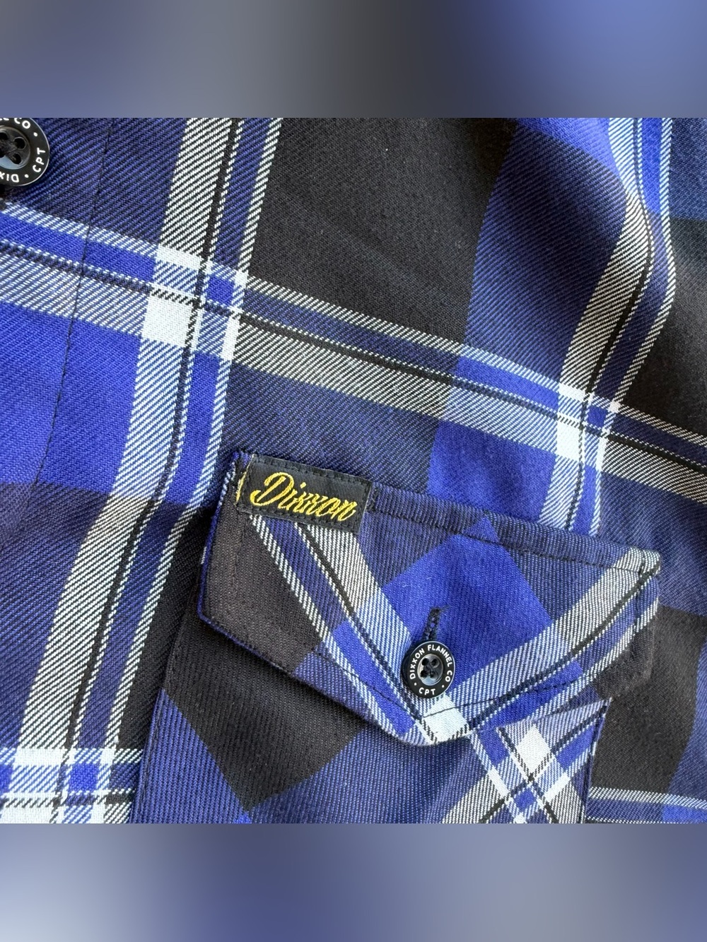 Dixxon Flannel Co CPT Shirt Men Size XL Plaid Blue - Picture 4 of 8